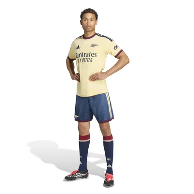 Arsenal 3e tenue 2026/2027 geel met bliksemschichtpatroon