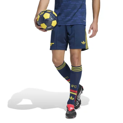 Arsenal uitbroekje 2026/2027 donkerblauw met gele strepen