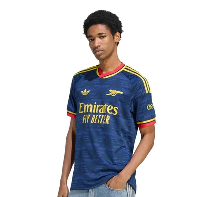 Arsenal uitshirt 2026/2027 donkerblauw met geel-gouden accenten